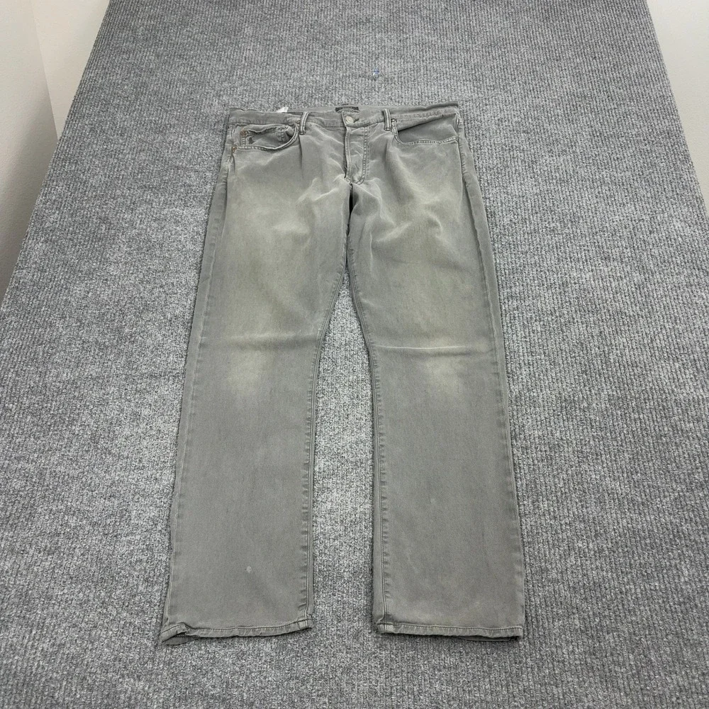 Polo Ralph Lauren Jeans Mens 34x32 Grey Cotton Stretch Straight Casual